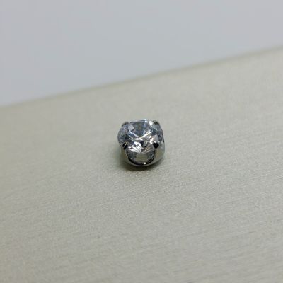 White Prong-Set CZ