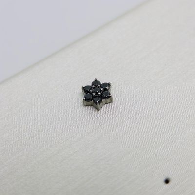 Black 6 Petal Flower