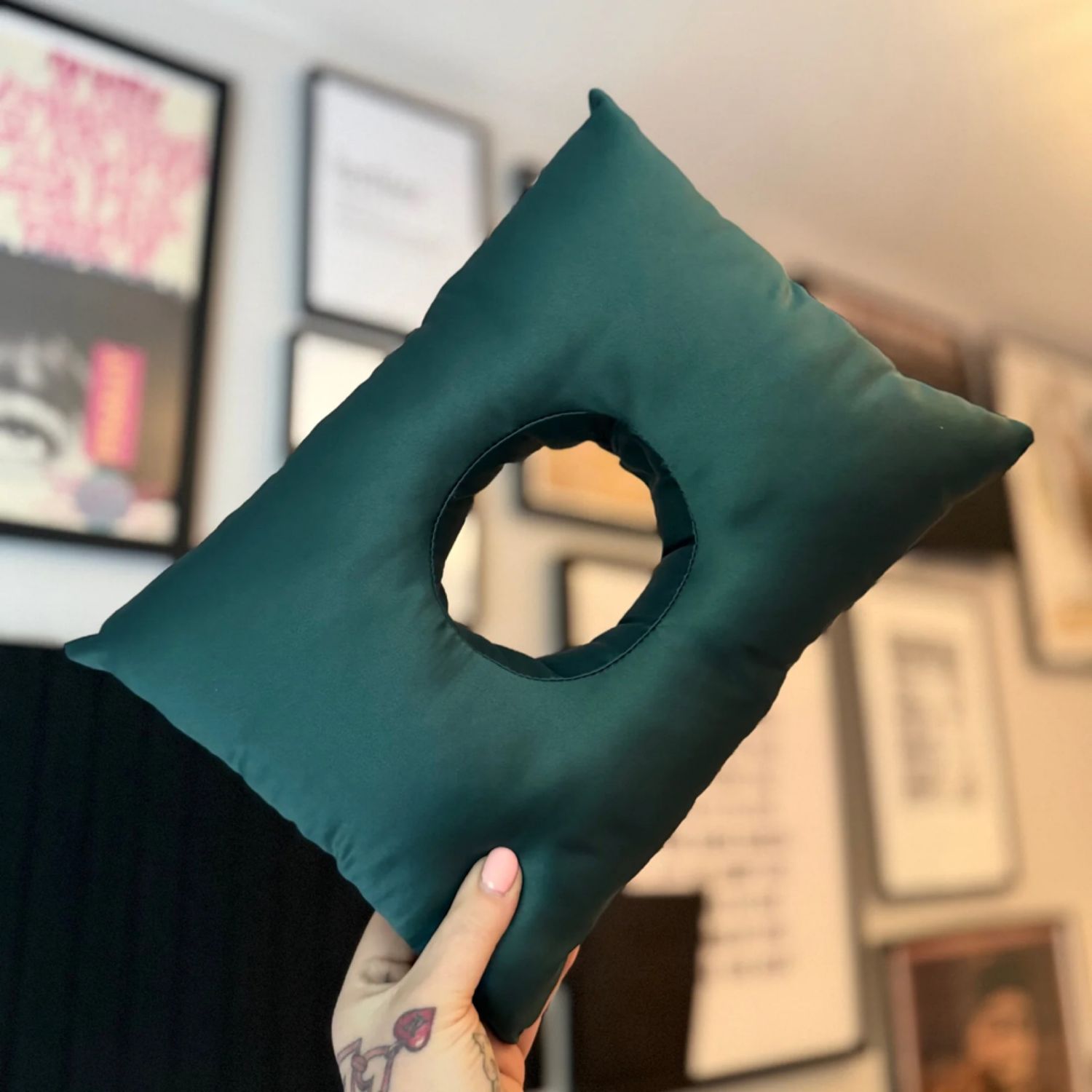 Emerald Satin Piercing Cushion