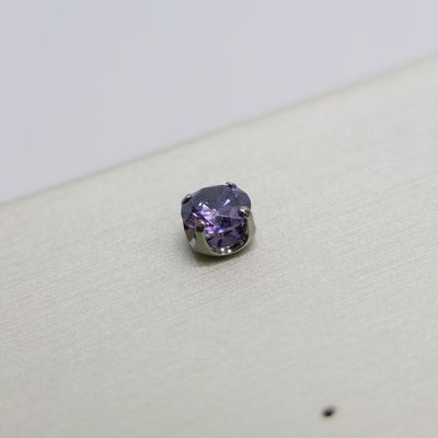 Amethyst 4 Prong-Set CZ