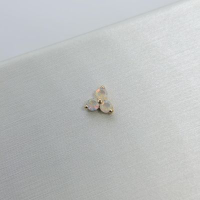 Faceted White Opal Trio