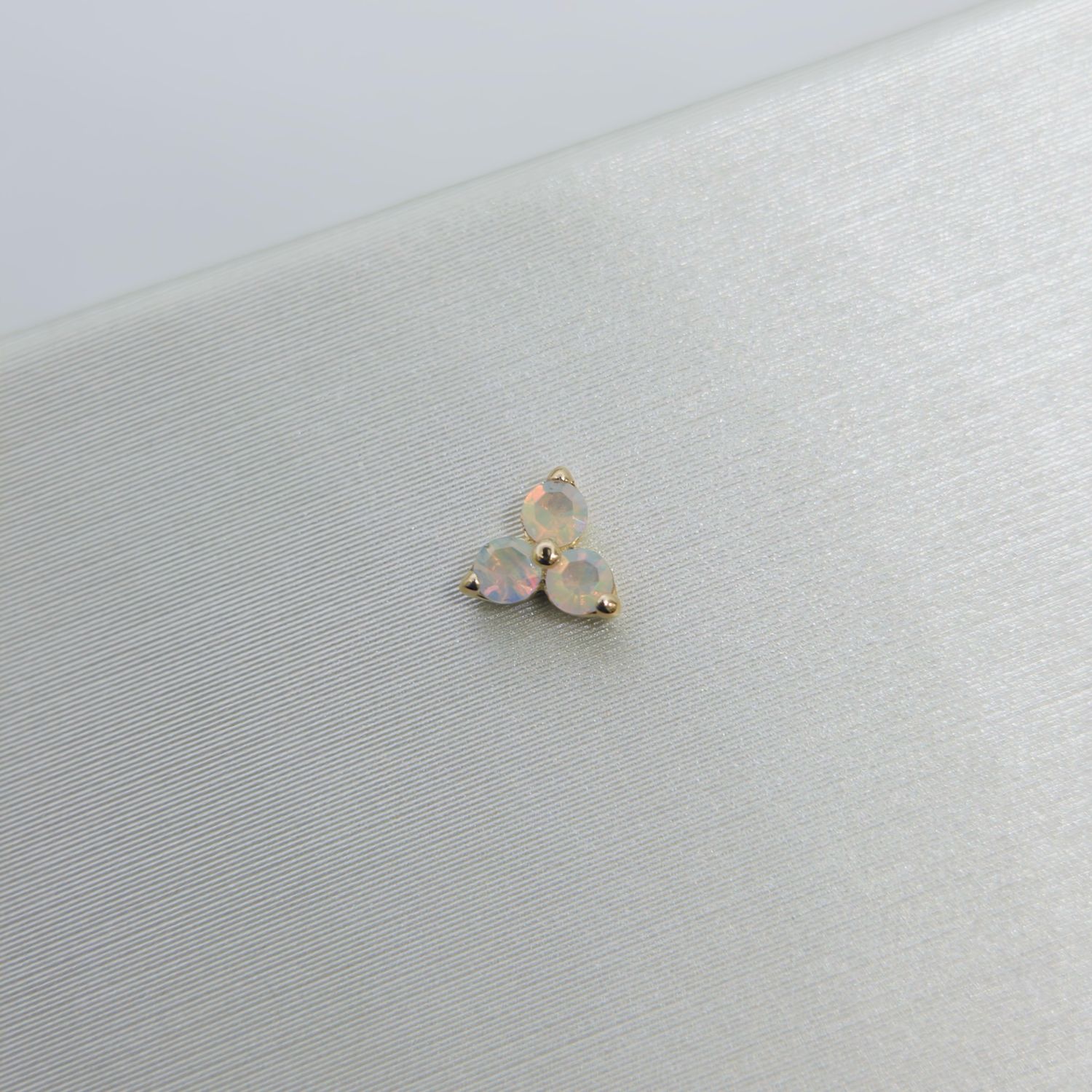 Faceted White Opal Trio