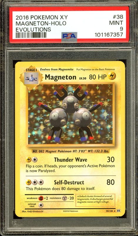 Pokemon XY Evolutions 2016 - Magneton #38 - PSA 9