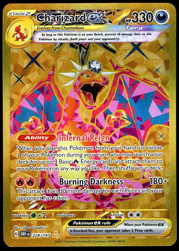 Pokemon Obsidian Flames 2023 - Charizard EX #228