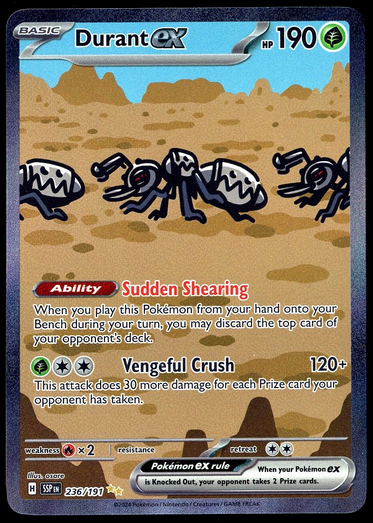 Pokemon Surging Sparks 2024 - Durant EX #236