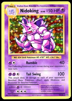 Pokemon Evolutions 2016 - Nidoking Holo #45