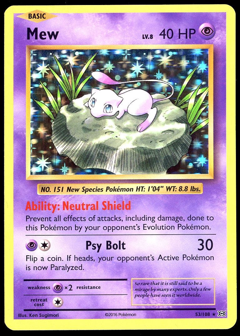 Pokemon Evolutions 2016 - Mew Holo #53