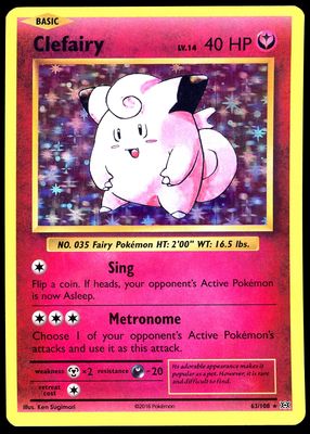 Pokemon Evolutions 2016 - Clefairy Holo #63