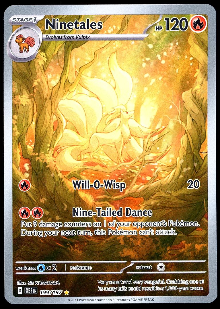 Pokemon Obsidian Flames 2023 - Ninetales #199