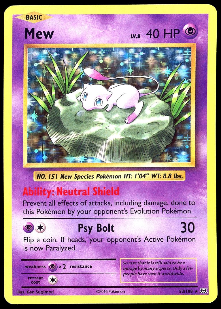 Pokemon Evolutions 2016 - Mew Holo #53