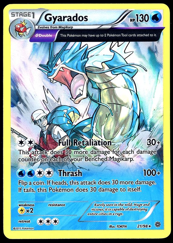 Pokemon Ancient Origins 2015 - Gyarados Reverse Holo #21