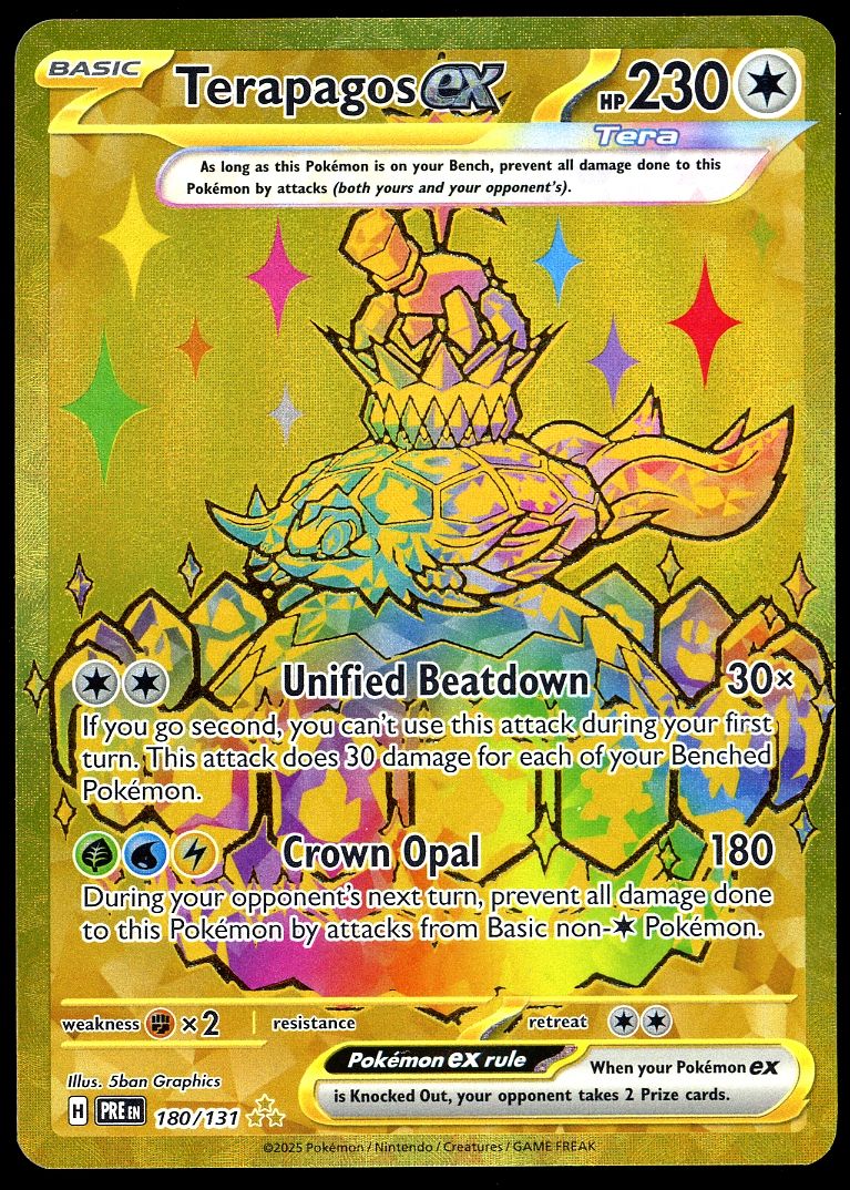 Pokemon Prismatic Evolutions 2025 - Terapagos EX #180