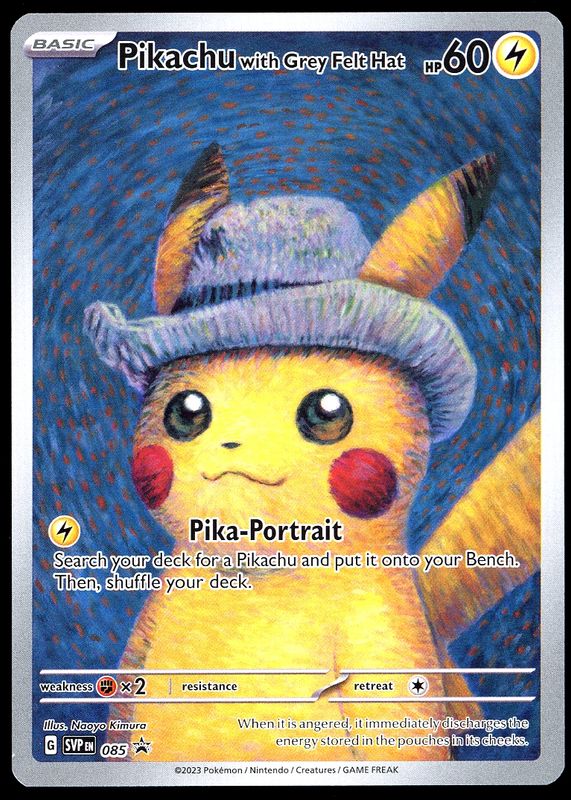 Pokemon Promo 2023 - Pikachu with Grey Felt Hat #85