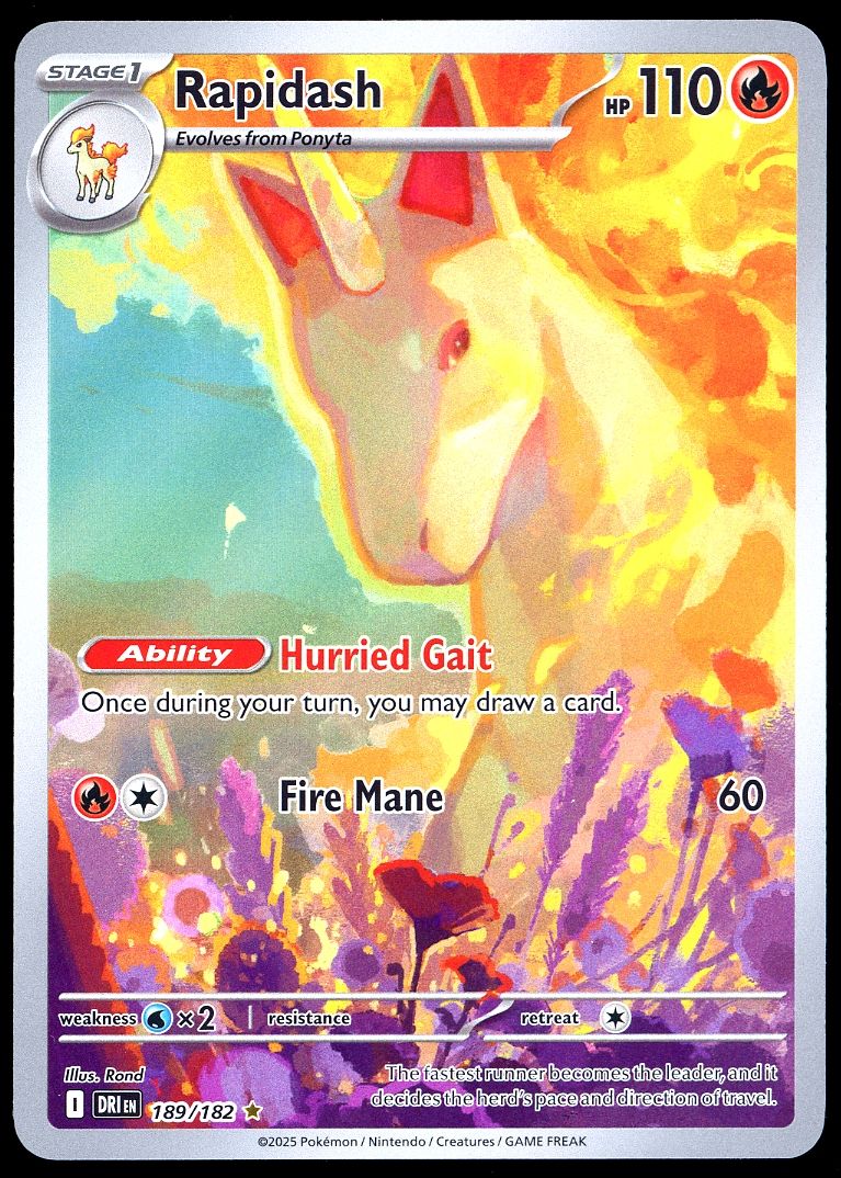 Pokemon Destined Rivals 2025 - Rapidash #189