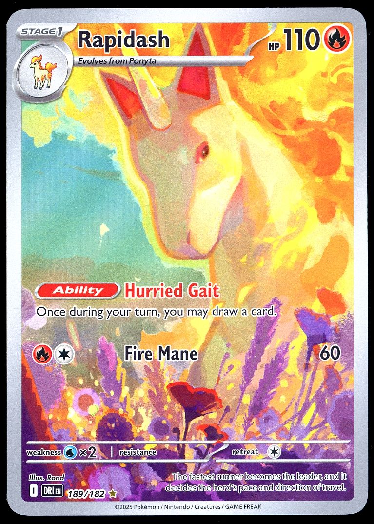 Pokemon Destined Rivals 2025 - Rapidash #189