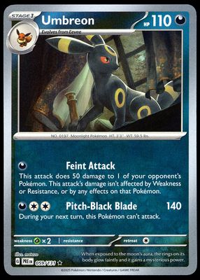 Pokemon Prismatic Evolutions 2025 - Umbreon Poke Ball #59
