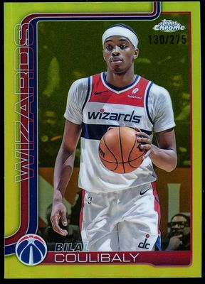 Topps Chrome Basketball 2025 - Bilal Coulibaly Refractor Yellow 130/275 #208