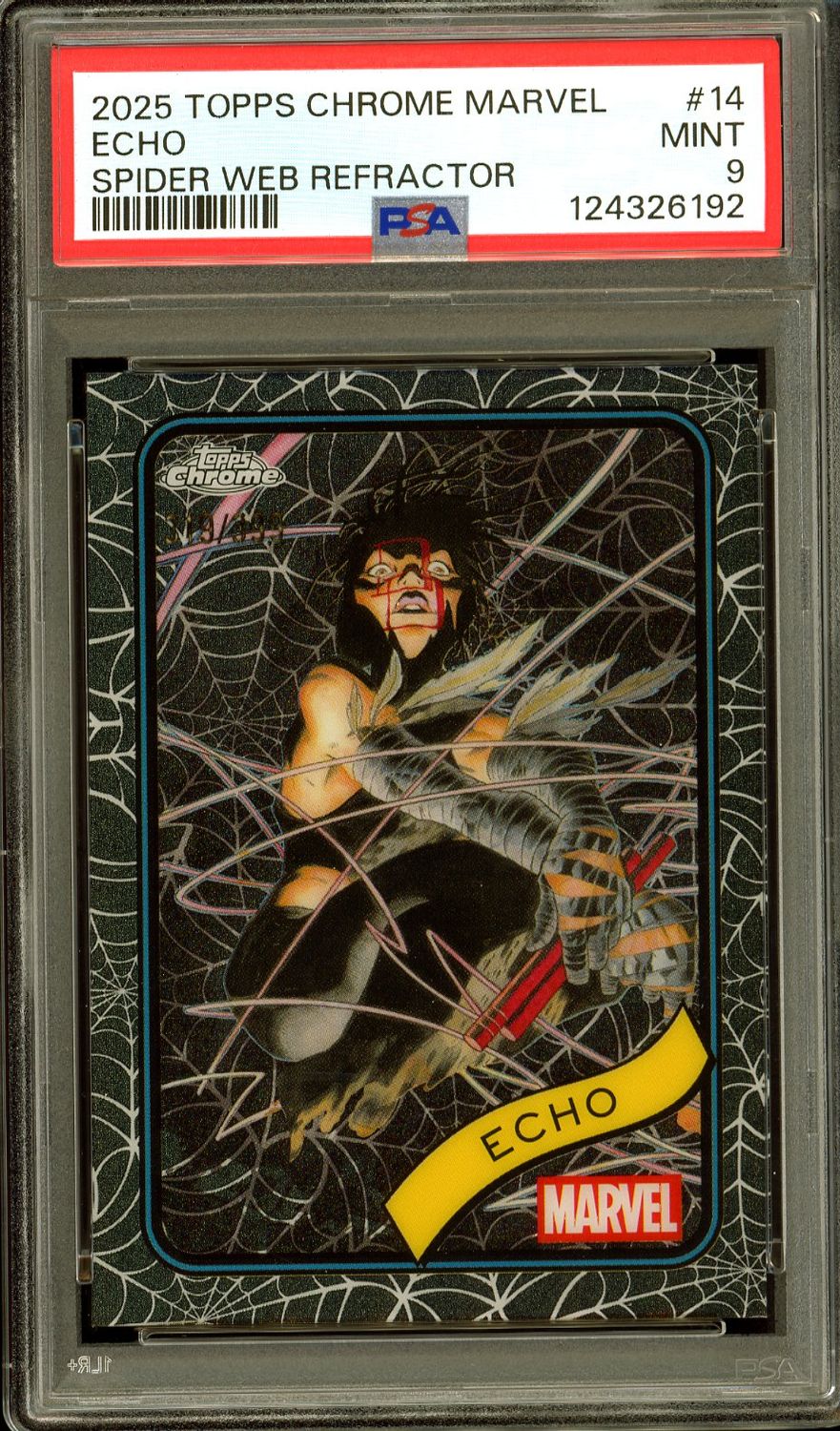 Topps Chrome Marvel 2025 - Echo Web Refractor 319/399 #14 - PSA 9