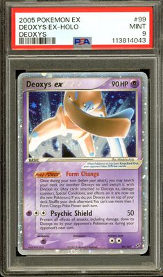 Pokemon Deoxys 2005 - Deoxys EX Holo #99 - PSA 9