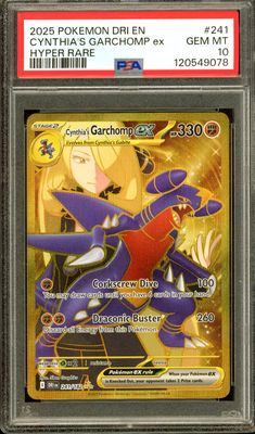 Pokemon Destined Rivals 2025 - Cynthia’s Garchomp EX #241 - PSA 10