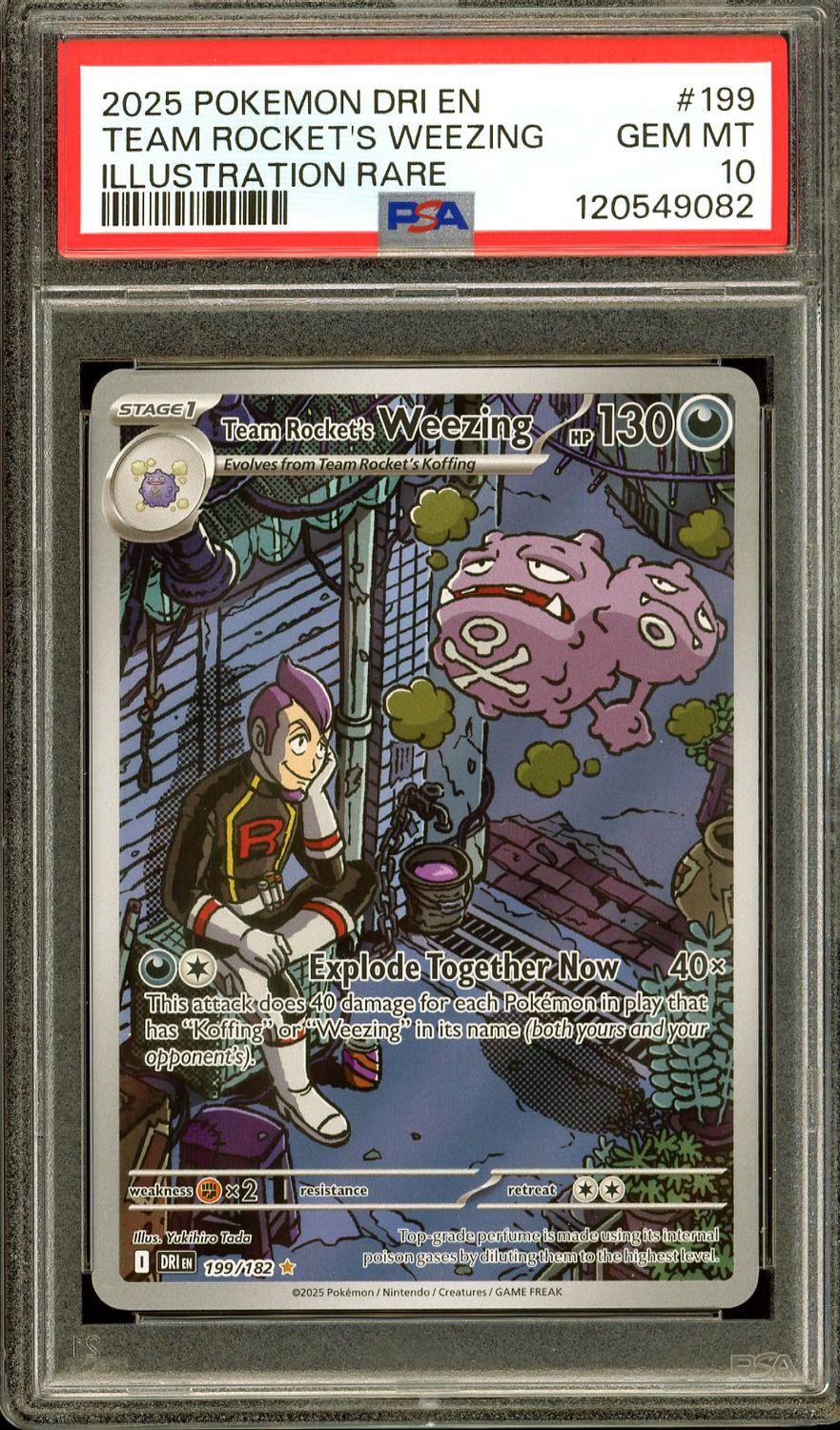 Pokemon Destined Rivals 2025 - Team Rocket’s Weezing #199 - PSA 10