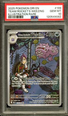 Pokemon Destined Rivals 2025 - Team Rocket’s Weezing #199 - PSA 10