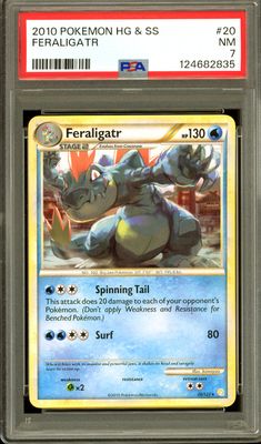 Pokemon HeartGold &amp; Soulsilver 2010 - Feraligatr #20 - PSA 7