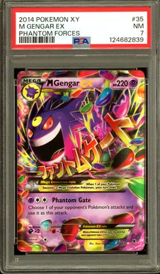 Pokemon Phantom Forces 2014 - MGengar EX #35 - PSA 7