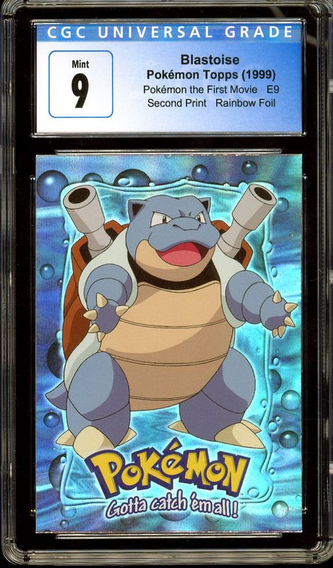 Pokemon Topps Movie Evolution 1999 - Blastoise #E9 of 12 - CGC 9