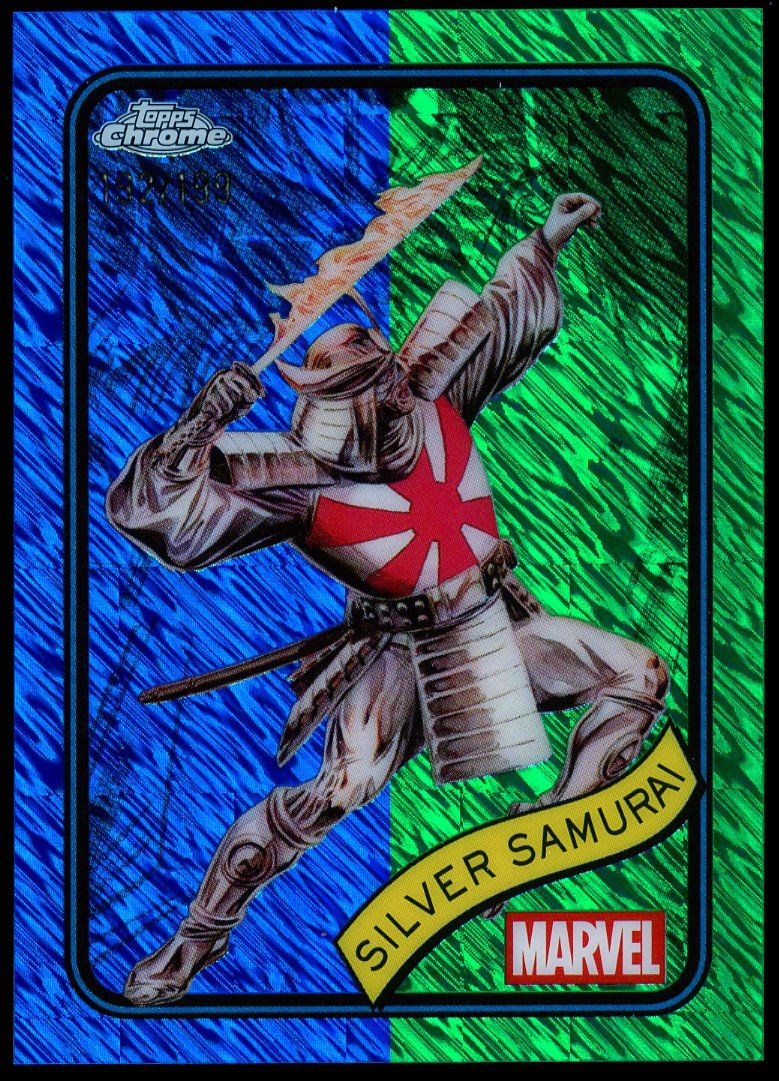 Topps Chrome Marvel 2025 - Silver Samurai 192/199 Blue Green Shimmer #59
