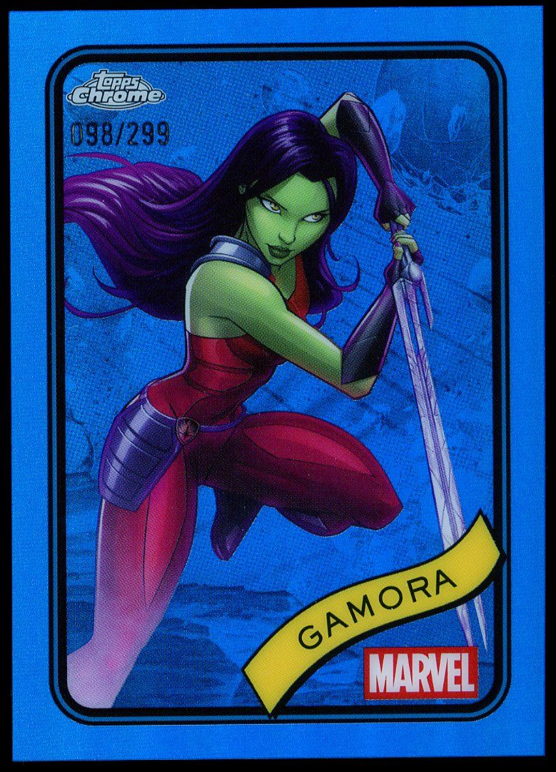 Topps Chrome Marvel 2025 - Gamora 98/299 Blue #140