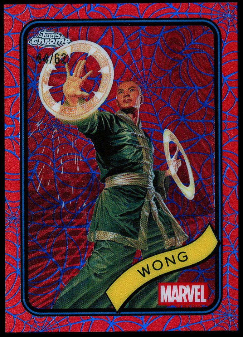 Topps Chrome Marvel 2025 - Wong 44/62 Blue Red Web #86