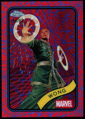 Topps Chrome Marvel 2025 - Wong 44/62 Blue Red Web #86