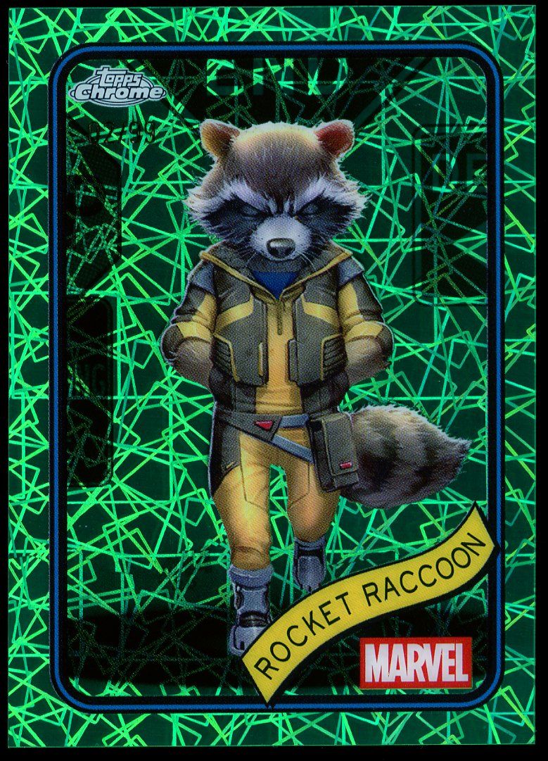 Topps Chrome Marvel 2025 - Rocket Raccoon 2/99 Green Lazer #120
