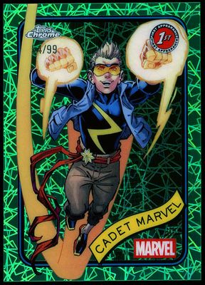 Topps Chrome Marvel 2025 - Cadet Marvel 54/99 Green Lazer #88