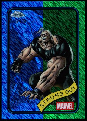 Topps Chrome Marvel 2025 - Strong Guy 60/199 Blue Green Shimmer #182
