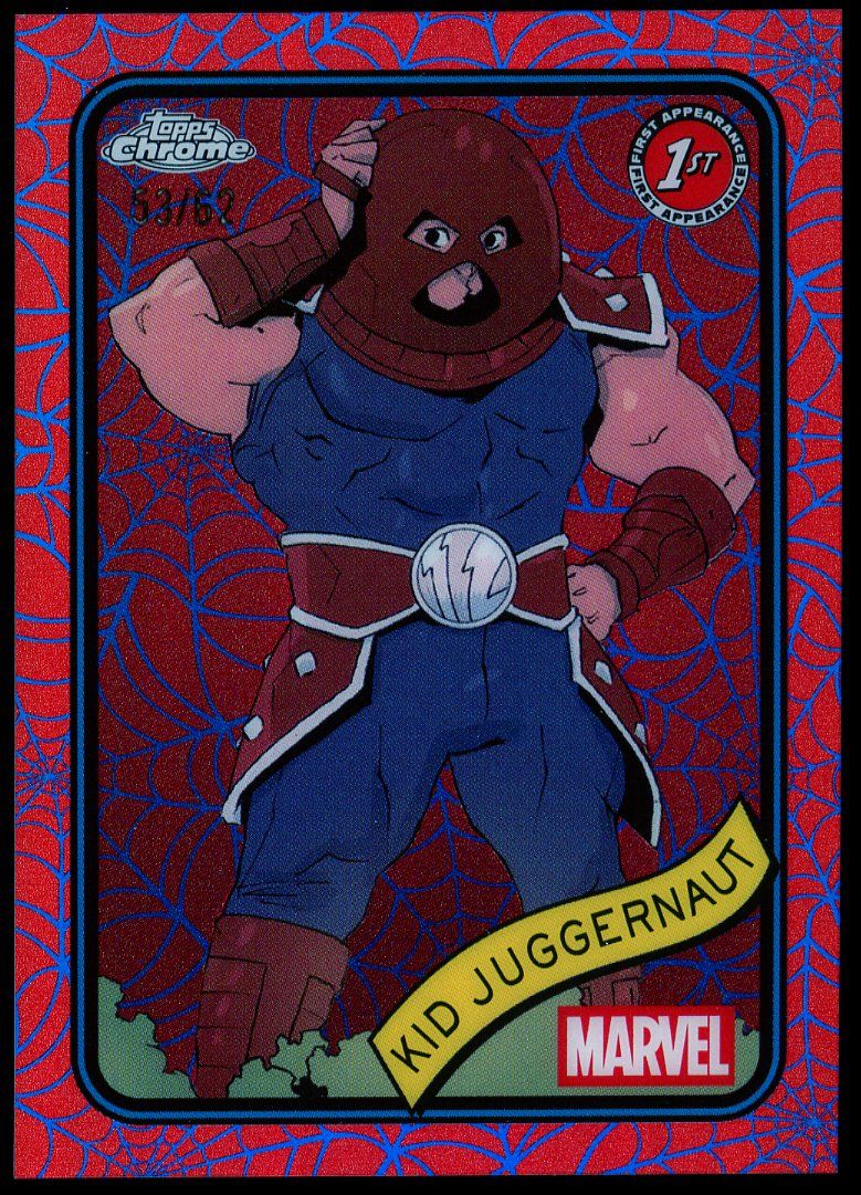 Topps Chrome Marvel 2025 - Kid Juggernaut 53/62 Blue Red Web #60