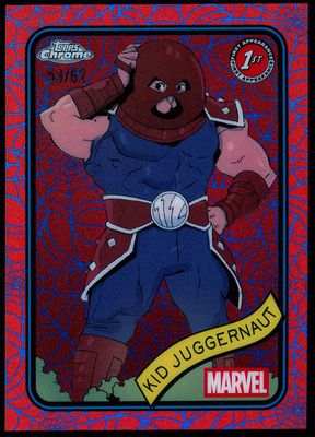 Topps Chrome Marvel 2025 - Kid Juggernaut 53/62 Blue Red Web #60