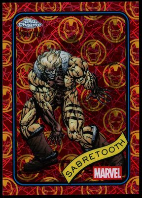 Topps Chrome Marvel 2025 - Sabretooth 91/100 Red Gold Lazer #92