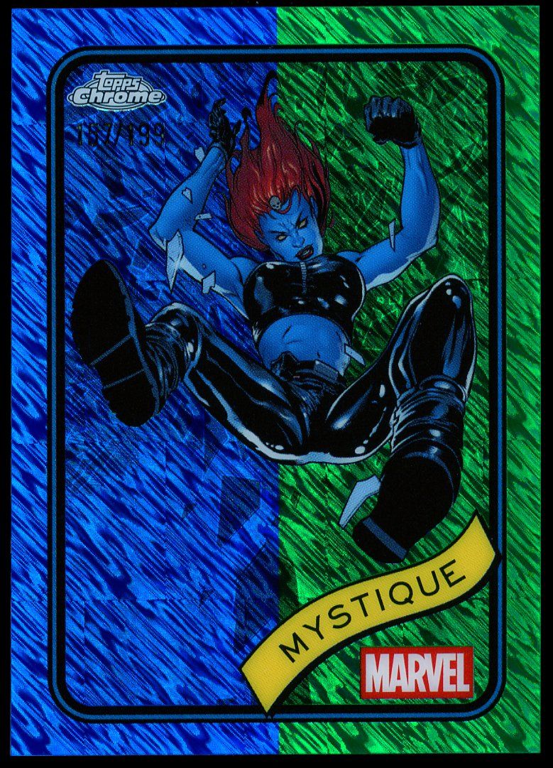 Topps Chrome Marvel 2025 - Mystique 157/199 Blue Green Shimmer #7