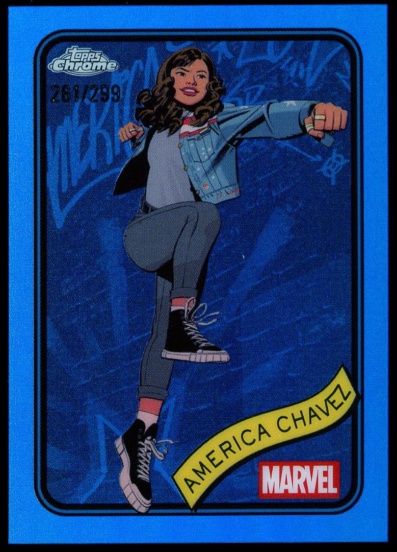 Topps Chrome Marvel 2025 - America Chavez 261/299 Blue #79