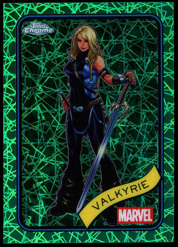 Topps Chrome Marvel 2025 - Valkyrie 77/99 Green Lazer #187
