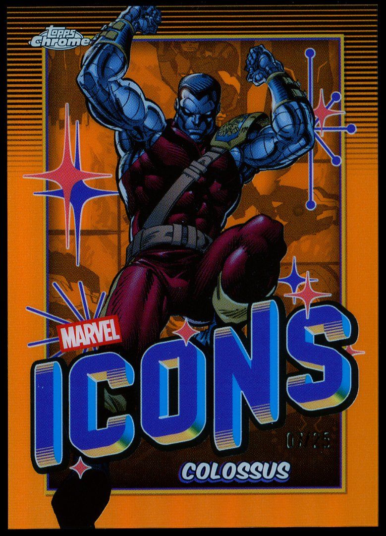Topps Chrome Marvel 2025 Icons - Colossus 7/25 Orange Refractor #MI-8