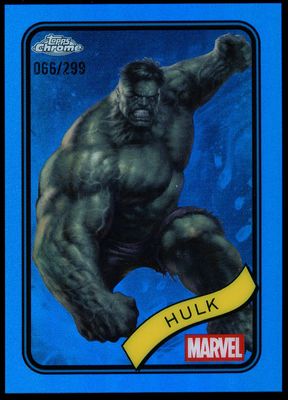 Topps Chrome Marvel 2025 - Hulk 66/299 Blue #110