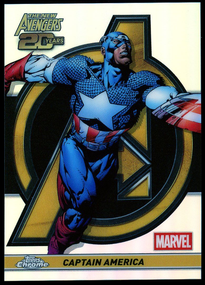 Topps Chrome Marvel 2025 New Avengers 20th Anniversary - Captain America #AV-6