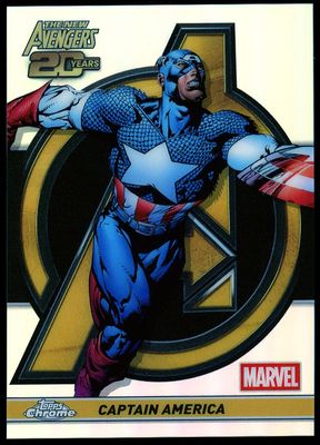 Topps Chrome Marvel 2025 New Avengers 20th Anniversary - Captain America #AV-6