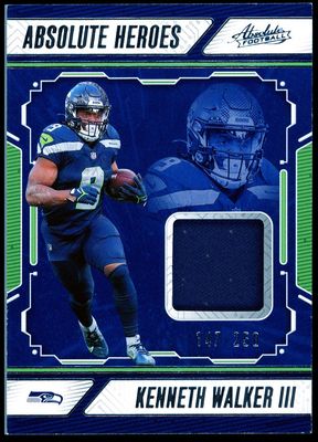 Panini Absolute Football 2024 Heroes Memorabilia - Kenneth Walker III 147/250 Jersey #AHM-KWR