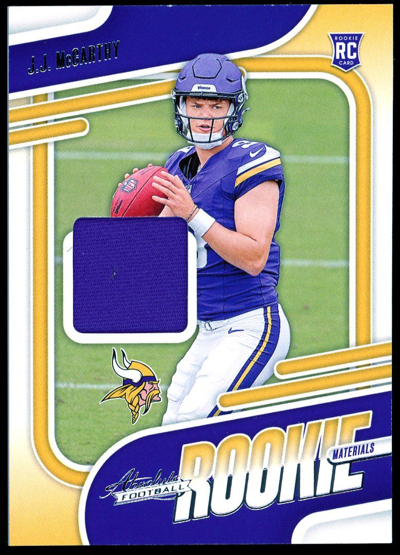 Panini Absolute Football 2024 Rookie Materials - J.J. McCarthy RC Jersey #ARM-JMY