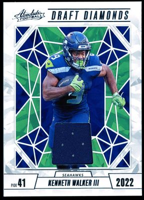 Panini Absolute Football 2024 Draft Diamonds - Kenneth Walker III Jersey #DDJ-KWR