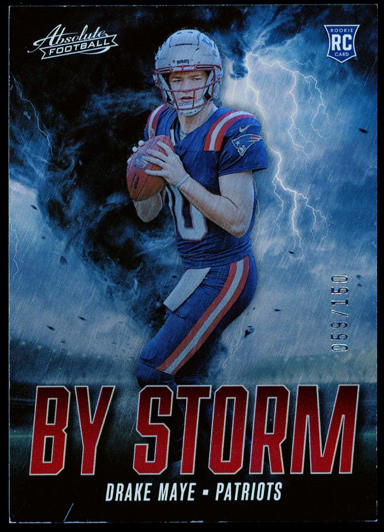 Panini Absolute Football 2024 By Storm - Drake Maye RC Red Spectrum 59/150 #BS-DME